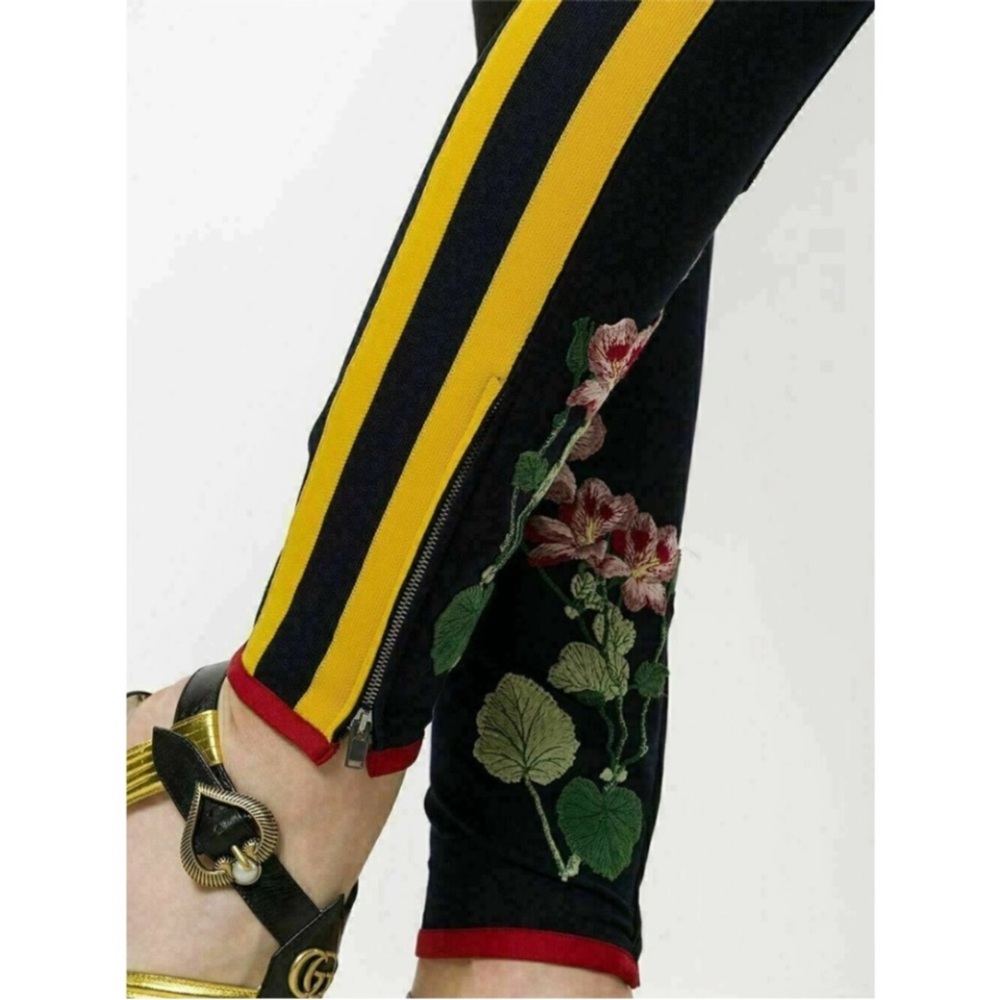 NWT Gucci Riding Pants with Floral Embroidery - Picture 9 of 12